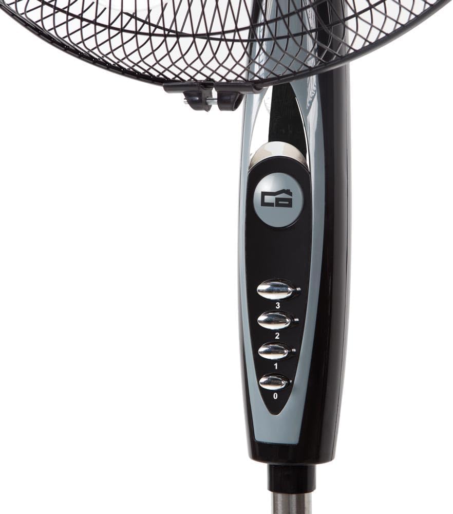 Orbegozo Sf 0148 - Oscillating Pedestal Fan, 3 Ventilation Levels, 40 cm Blades, Adjustable Height, 50 W, Energy Efficiency Class A