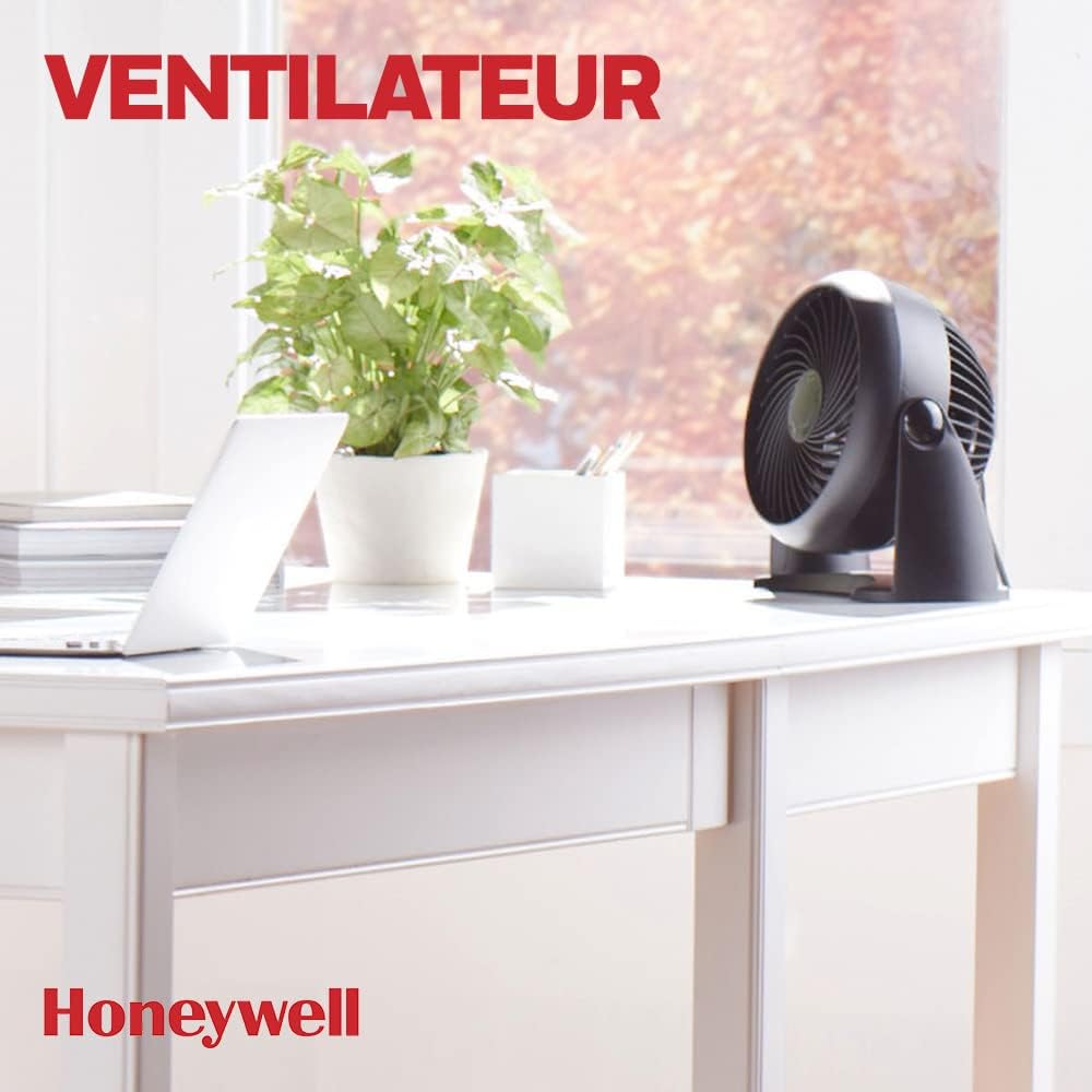 Honeywell TurboForce Power Fan (Quiet Operation for Refreshment, Variable Tilt 90°, 3 Speed, Wall Mount Option, Table Fan) HT900