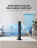 Midea FZ10-17JR Tower Fans with Remote Control, Silent Oscillation, Powerful Fan, LED Display, 3 Modes, 7 Hours Timer, Timeless and Elegant Design