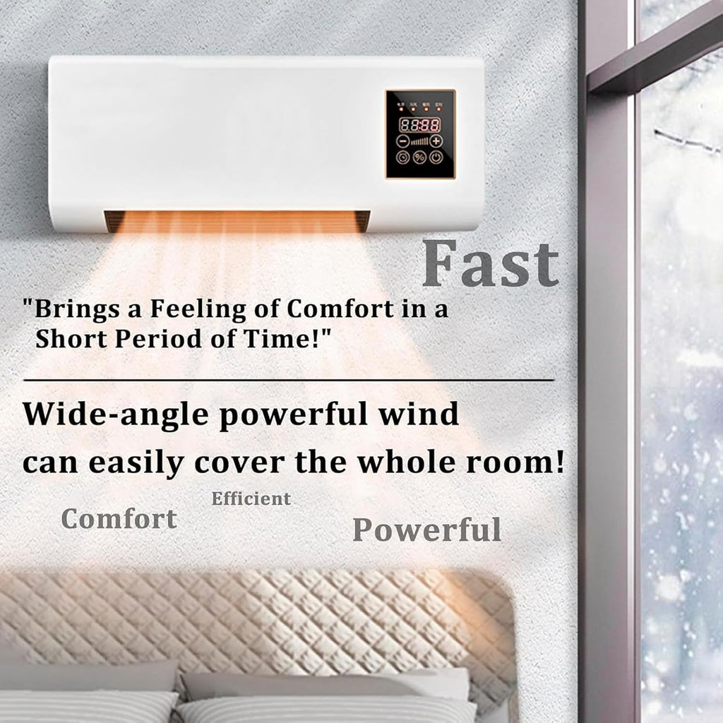Ductless Portable Air Conditioner & Bladeless Wall Fan, 3 in 1 Portable Air Conditioning Unit (Cooling/Ventilation/Split System) with Remote Control, Ultra Quiet Design,