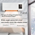 Ductless Portable Air Conditioner & Bladeless Wall Fan, 3 in 1 Portable Air Conditioning Unit (Cooling/Ventilation/Split System) with Remote Control, Ultra Quiet Design,