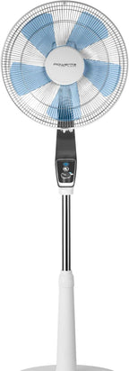 Rowenta Turbo Silence Pedestal Fan, Silent 45 dB(A), Air Flow 72 m³/min, 4 Speed, Silent Night & Turbo Boost Modes, 120° Oscillation, Adjustable Height, VU5640F2
